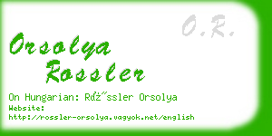 orsolya rossler business card